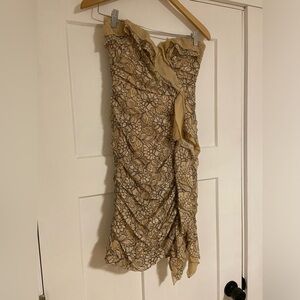 BCBG lace dress with sweetheart neckline
